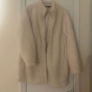 Fuzzy cream coat